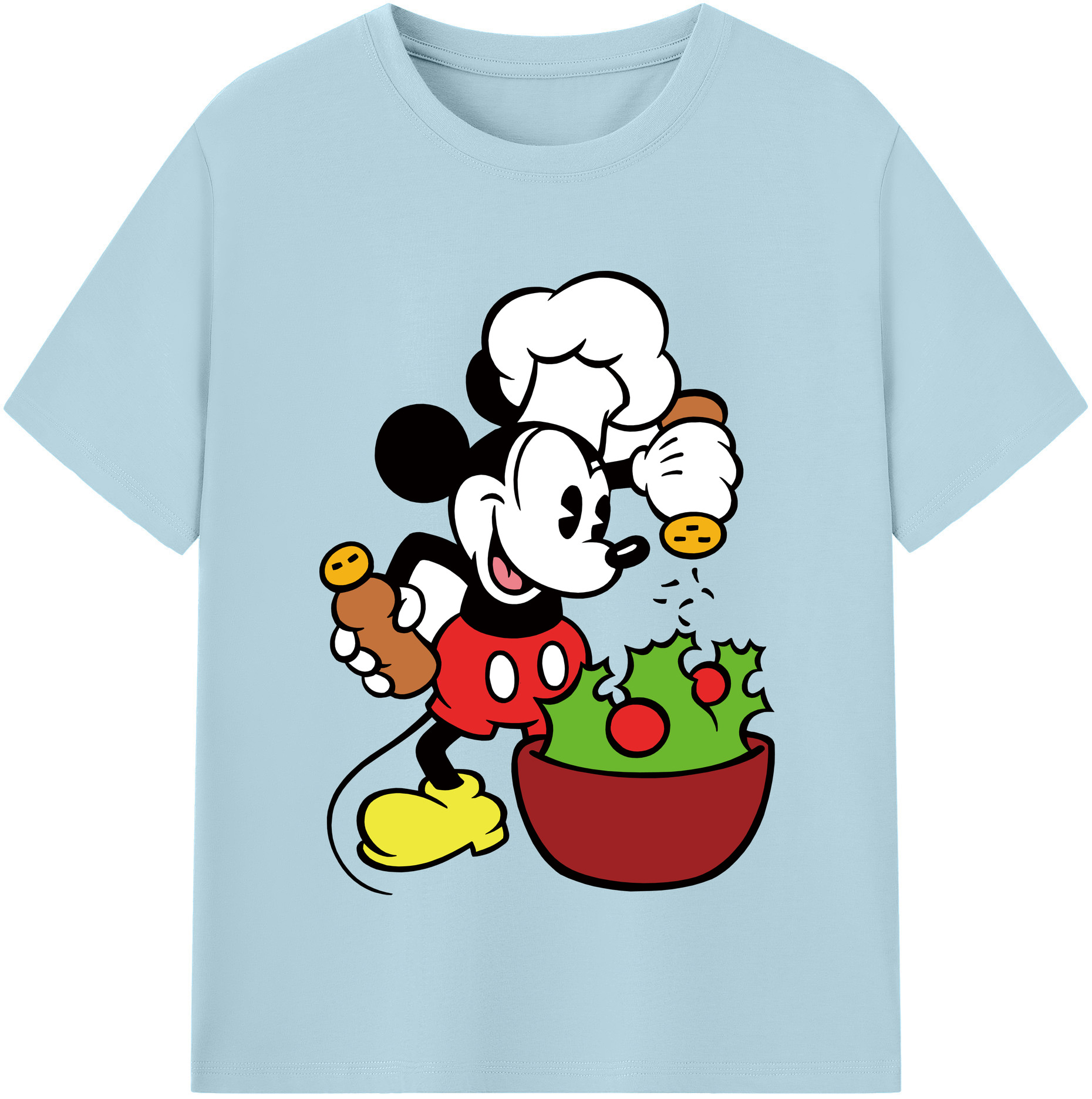 （画像用） ミッキーマウス Mickey Mouse 綿100％半袖Tシャツ（フロントプリント）